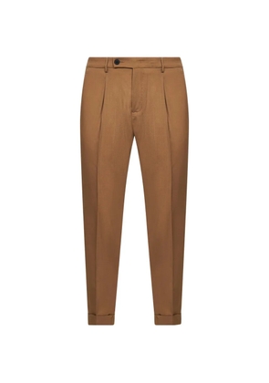 D4.0 pleated-front trousers - Brown