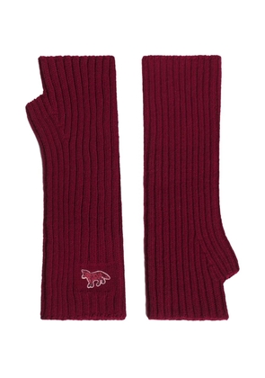 Maison Kitsuné Baby Fox fingerless mittens - Red