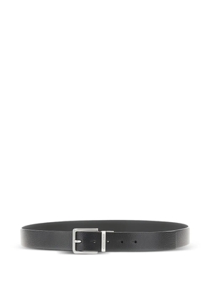 Emporio Armani logo-engraved belt - Black