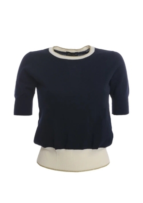 Luisa Spagnoli Vintage short-sleeved crew-neck sweater - Blue