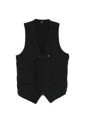 Y-3 button zip vest - Black