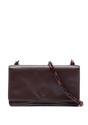 Prada Pre-Owned 1990-2026 Vitello City Resin Chain crossbody bag - Brown