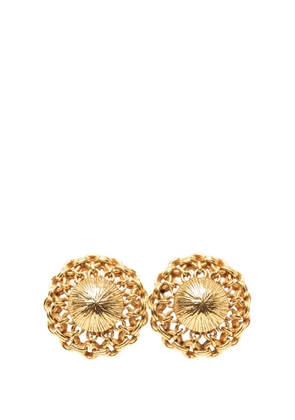 CHANEL Pre-Owned 1980-1990 Gold Plated Chain Dome Clip On Earrings costume earrings