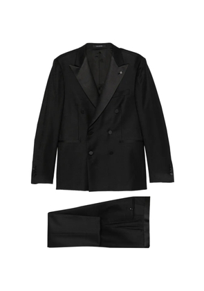 Tagliatore double-breasted peak-lapel suit - Black