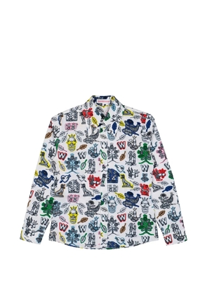 Walter Van Beirendonck graphic-print button shirt - White