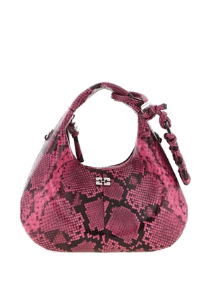 GANNI snake-print mini bag - Pink