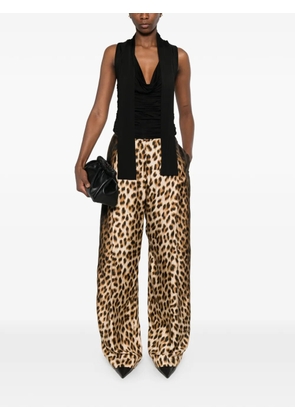 Sportmax Spxoblo animal-print trousers - Neutrals