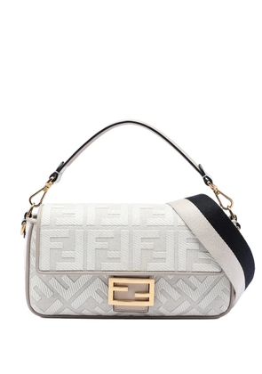Fendi Pre-Owned 2010-2025 Zucca Embroidered Canvas Baguette satchel - Grey