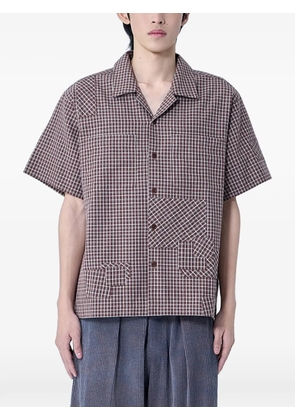 STORY mfg. check-pattern shirt - Brown