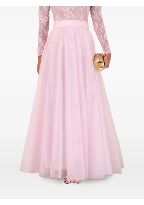 ZIMMERMANN tulle pleated maxi skirt - Pink