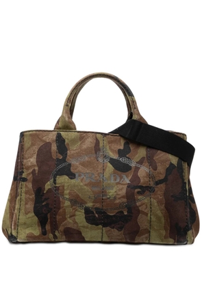 Prada Pre-Owned 2013-2025 Canvas Canapa Logo Camouflage satchel - Brown