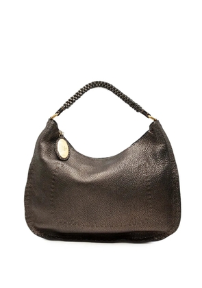 Fendi Pre-Owned 2000-2010 Metallic Pebbled Leather Selleria shoulder bag - Brown