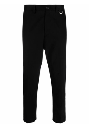 Low Brand straight-leg cropped chinos - Black