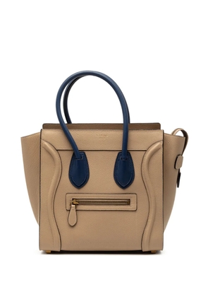 Celine Pre-Owned 2012 Micro Bicolor Leather Luggage tote bag - Blue