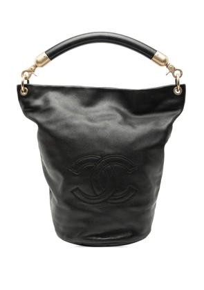 CHANEL Pre-Owned 2000-2002 CC Lambskin bucket bag - Black