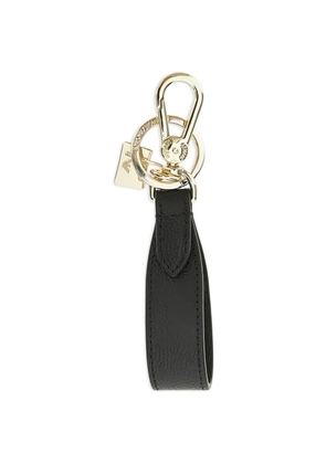 Emporio Armani grained leather keyring - Black