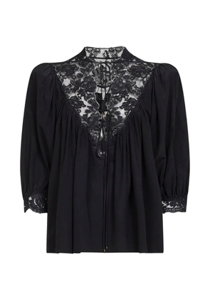 Chloé lace V-neck shirt - Black