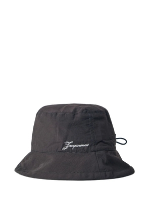 Jacquemus logo-embroidered bucket hat - Brown