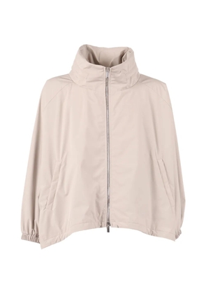 Moorer funnel-neck jacket - Neutrals