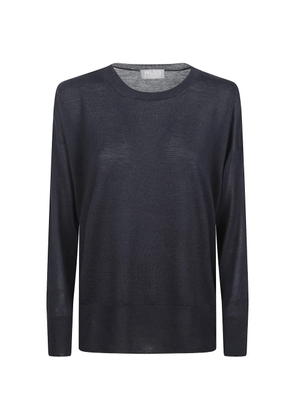 Wellness Cashmere long-sleeve knit sweater - Blue