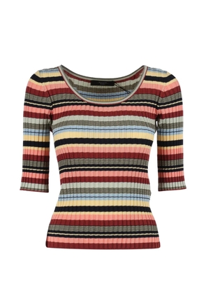 Weekend Max Mara striped cropped-sleeve top - Red