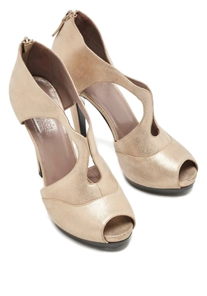 Hermès Pre-Owned peep-toe platform sandals - Neutrals