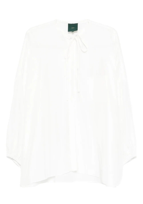 Jejia balloon-sleeve tie-neck blouse - White