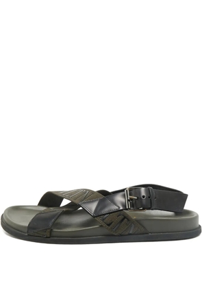 Valentino Garavani Pre-Owned cross-strap flat sandals - Green