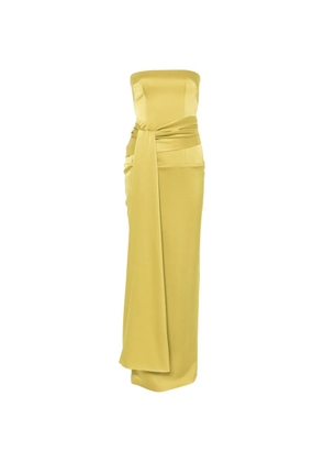 Alex Perry draped strapless maxi dress - Green