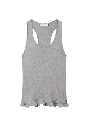 Stella McCartney ruffled-hem tank top - Grey