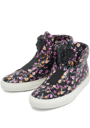 Versace Pre-Owned Medusa Head floral-print sneakers - Black