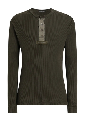 Dolce & Gabbana button ribbed T-shirt - Green