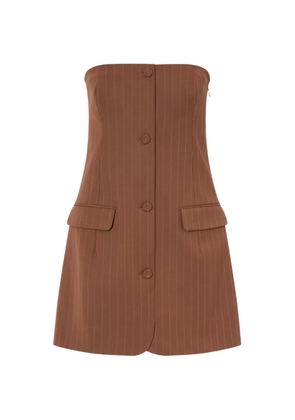 Jean Paul Gaultier striped mini dress - Brown