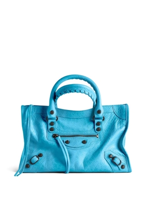 Balenciaga small Le City braided-handles tote bag - Blue