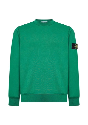 Stone Island long-sleeved badge-detail sweatshirt - Green