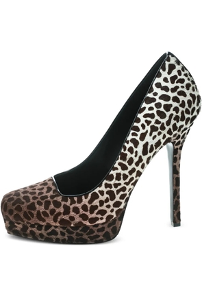 Gucci Pre-Owned 135mm leopard-print pumps - Brown