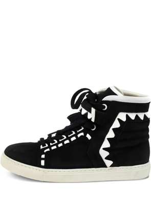 Sophia Webster contrast-stitching high-top sneakers - Black
