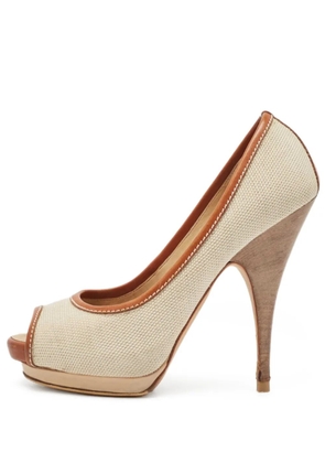 Giuseppe Zanotti Vintage pre-owned platform peep-toe pumps - Neutrals