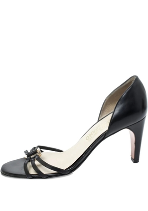 Ferragamo Pre-Owned 75mm leather open-toe sandals - Black