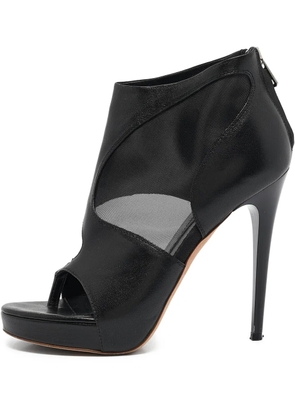 Alexander McQueen Pre-Owned 110mm mesh-panel sandals - Black