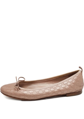 Gucci Pre-Owned leather ballet flats - Pink