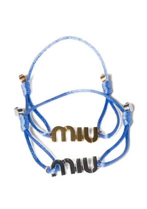 Miu Miu cord and metal bracelets - Gold