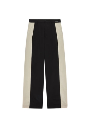 MSGM panelled straight-leg trousers - Black