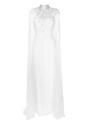 Jenny Packham Ingrid crystal-embellished gown dress - White