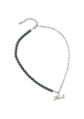 Karl Lagerfeld beaded necklace - Silver