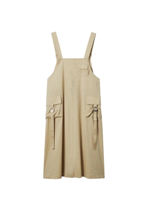 izzue flap-pocket dungaree dress - Neutrals