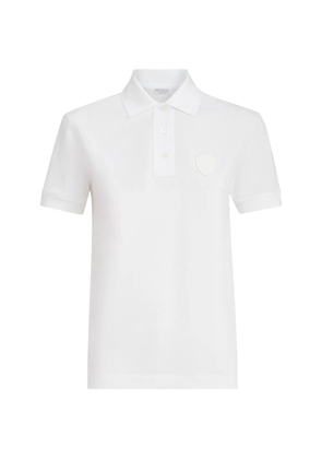 Brunello Cucinelli stretch cotton piqué polo shirt with logo - White