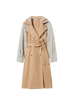 TWINSET gabardine plush trench coat - Neutrals