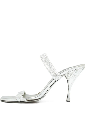 Prada Pre-Owned 100mm leather sandals - Silver