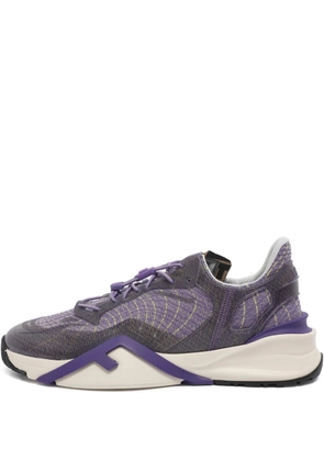 Fendi Pre-Owned jacquard low-top trainers - Purple